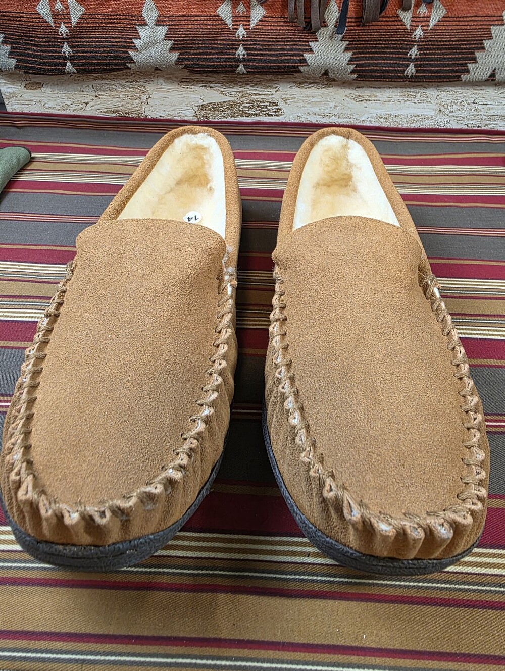 Alpine Swiss Yukon MEN'S Suede Slippers - Picture 3 of 6